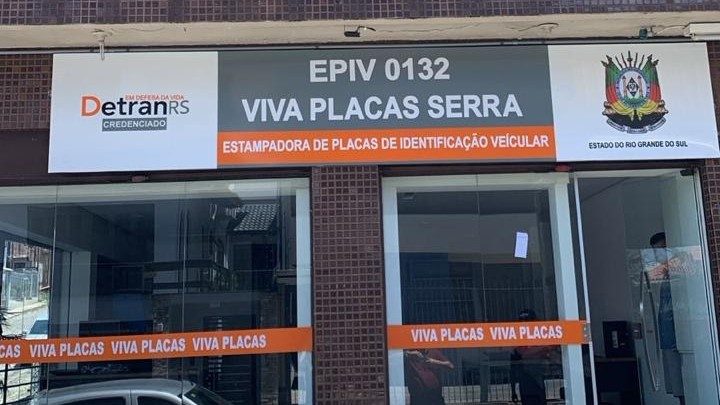 Fachada da loja Viva Placas em Caxias do Sul